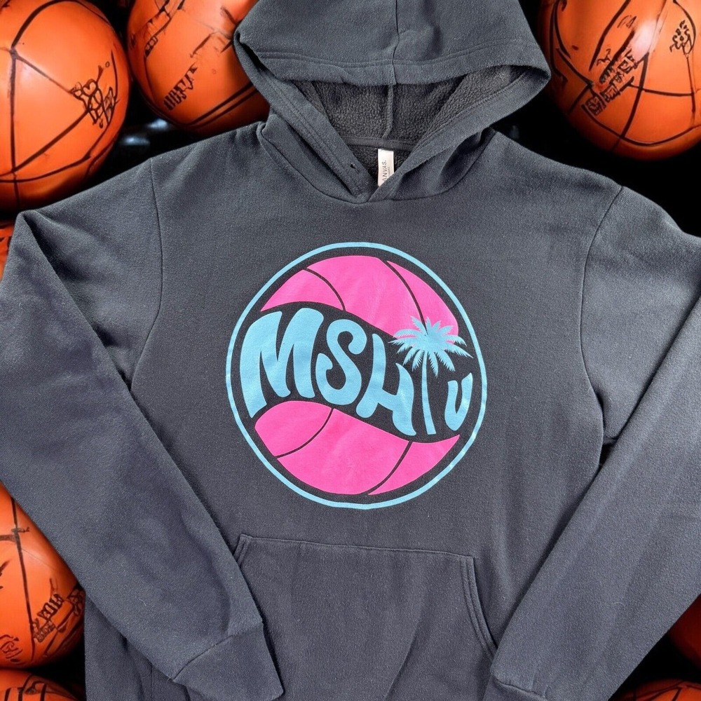 MSHTV Hoodie Mens Medium Black LaMelo Ball Basketball Camp Hoops‎ Street Logo